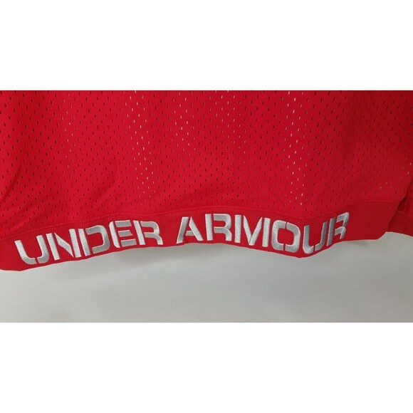 Under Armour Track Jacket Mens 2XL Reversible Red Gray Cold Gear Performance - Picture 3 of 5